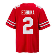 Ohio State Buckeyes Nike #2 Emeka Egbuka Student Athlete Scarlet Football Jersey