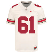 Ohio State Buckeyes Nike #61 Jack Forsman Student Athlete White Football Jersey