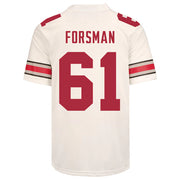 Ohio State Buckeyes Nike #61 Jack Forsman Student Athlete White Football Jersey