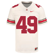 Ohio State Buckeyes Nike #49 Patrick Gurd Student Athlete White Football Jersey