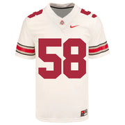 Ohio State Buckeyes Nike #58 Ty Hamilton Student Athlete White Football Jersey