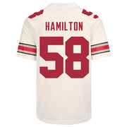 Ohio State Buckeyes Nike #58 Ty Hamilton Student Athlete White Football Jersey