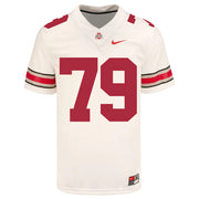 Ohio State Buckeyes Nike #79 Dawand Jones Student Athlete White Football Jersey