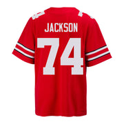 Ohio State Buckeyes Nike #74 Donovan Jackson Student Athlete Scarlet Football Jersey
