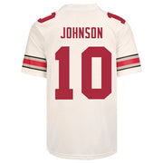 Ohio State Buckeyes Nike #10 Xavier Johnson Student Athlete White Football Jersey