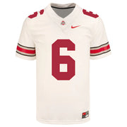 Ohio State Buckeyes Nike #6 Kyle McCord Student Athlete White Football Jersey