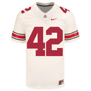 Ohio State Buckeyes Nike #42 Lloyd McFarquhar Student Athlete White Football Jersey
