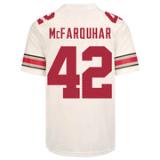 Ohio State Buckeyes Nike #42 Lloyd McFarquhar Student Athlete White Football Jersey