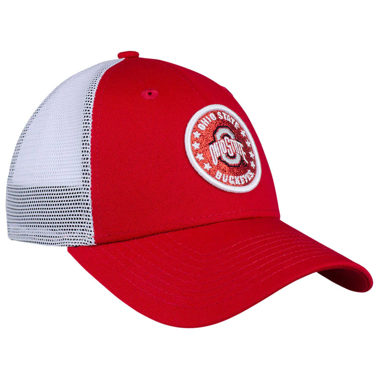 Ladies Ohio State Buckeyes Glitter Circle Adjustable Hat
