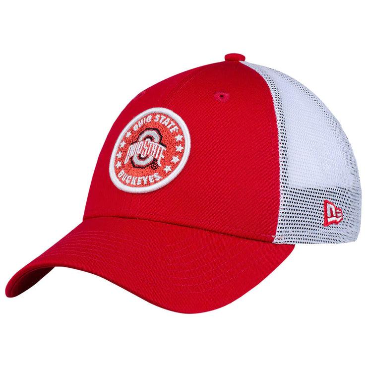 Ladies Ohio State Buckeyes Glitter Circle Adjustable Hat