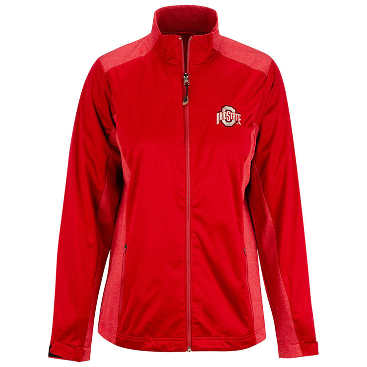 Ladies Ohio State Buckeyes 1/2 Zip Revolve & Fortune Red Jacket