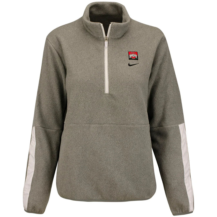 Ladies Ohio State Nike 1/2 Zip Therma Fleece