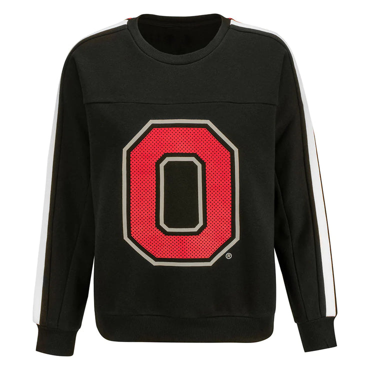 Ladies Ohio State Buckeyes Perforated O Crew Sweatshirt