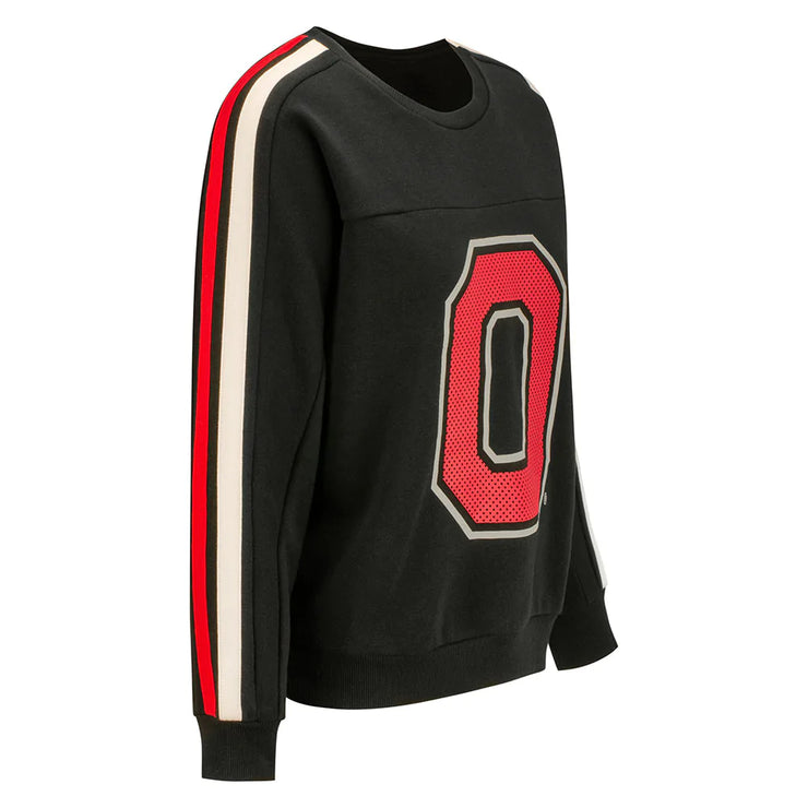 Ladies Ohio State Buckeyes Perforated O Crew Sweatshirt