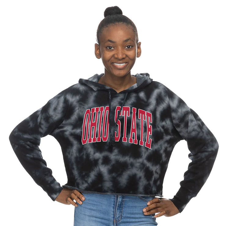 Ladies Ohio State Buckeyes Cloud Crop Hoodie