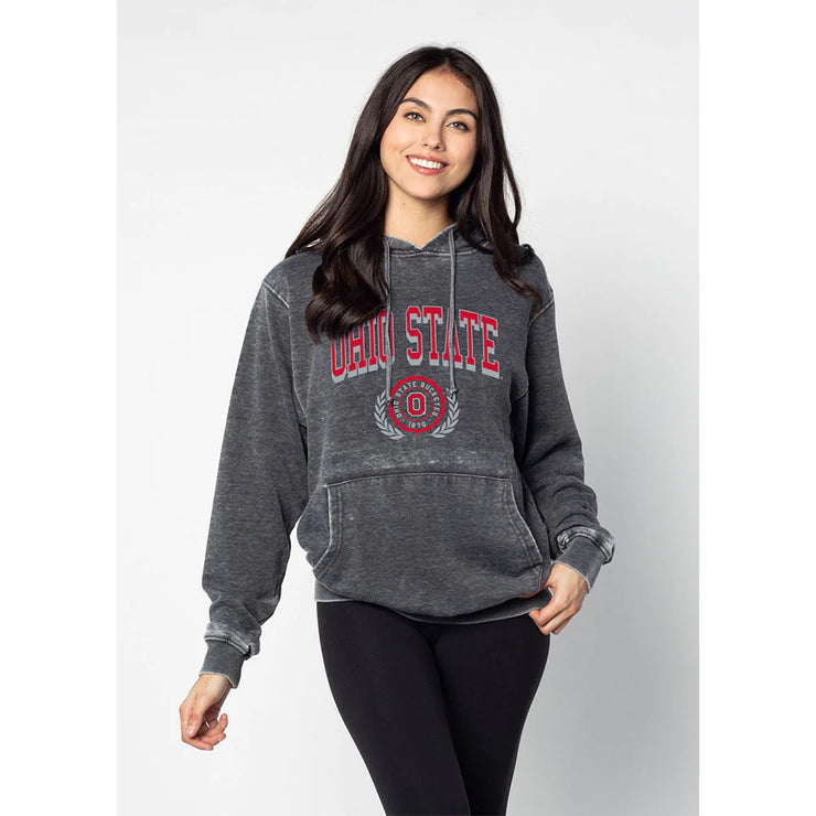 Ladies Ohio State Buckeyes Shadow Arch Seal Hoodie