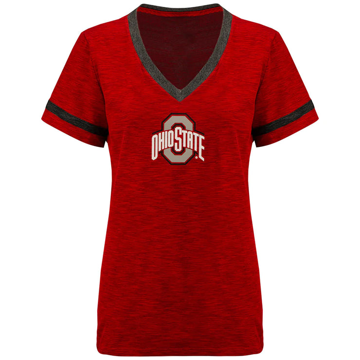 Ladies Ohio State Nike Slub V-Neck T-Shirt