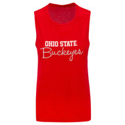 Ladies Ohio State Buckeyes Muscle Tank Top