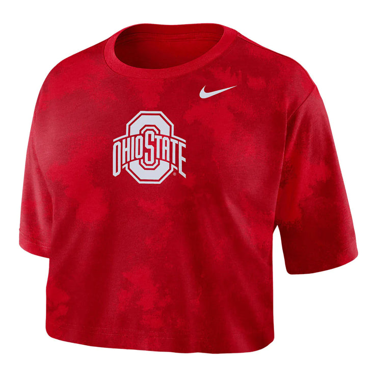 Ladies Ohio State Buckeyes Nike Primary Crop T-Shirt