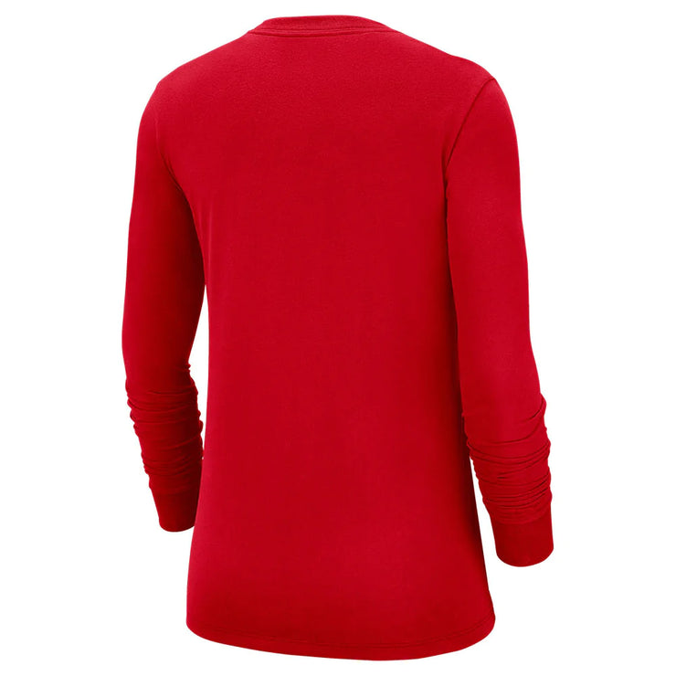 Ladies Ohio State Buckeyes Nike Script Buckeyes Scarlet Long Sleeve