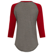 Ladies Ohio State Buckeyes Leah Baseball 3/4 Sleeve Shirt