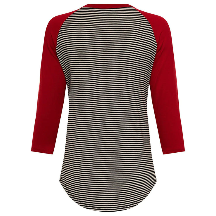 Ladies Ohio State Buckeyes Leah Baseball 3/4 Sleeve Shirt