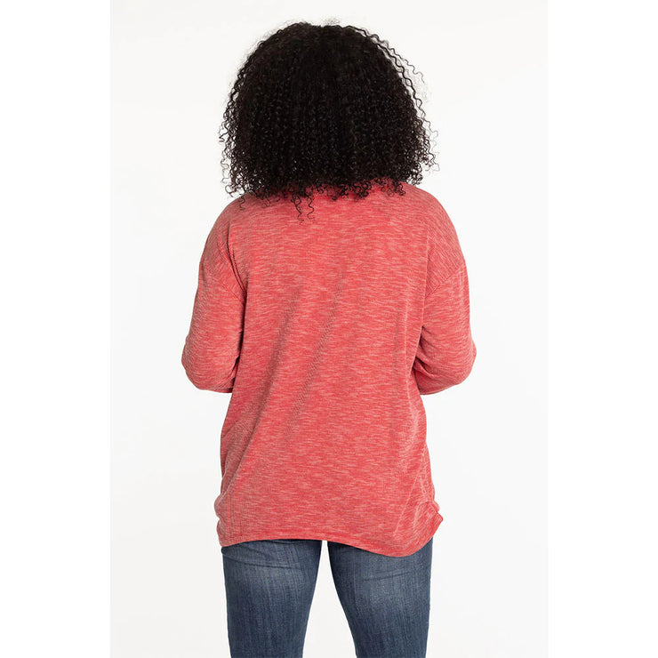 Ladies Ohio State Buckeyes Bailey Rib Long Sleeve