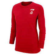 Ladies Ohio State Buckeyes Nike Core Scarlet Long Sleeve