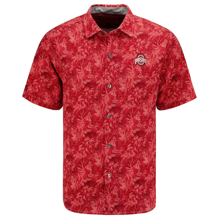 Ohio State Buckeyes Jungle Shade Silk Camp Polo