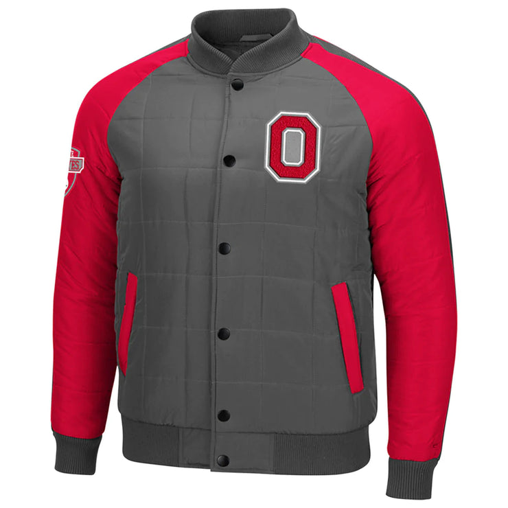 Ohio State Buckeyes Full Zip Harmon Bomber Jacket