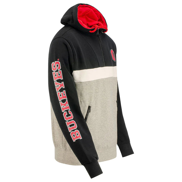 Ohio State Buckeyes 1/2 Zip Color Block Hood
