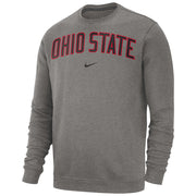 Ohio State Buckeyes Nike Club Fleece Gray Crewneck Sweatshirt