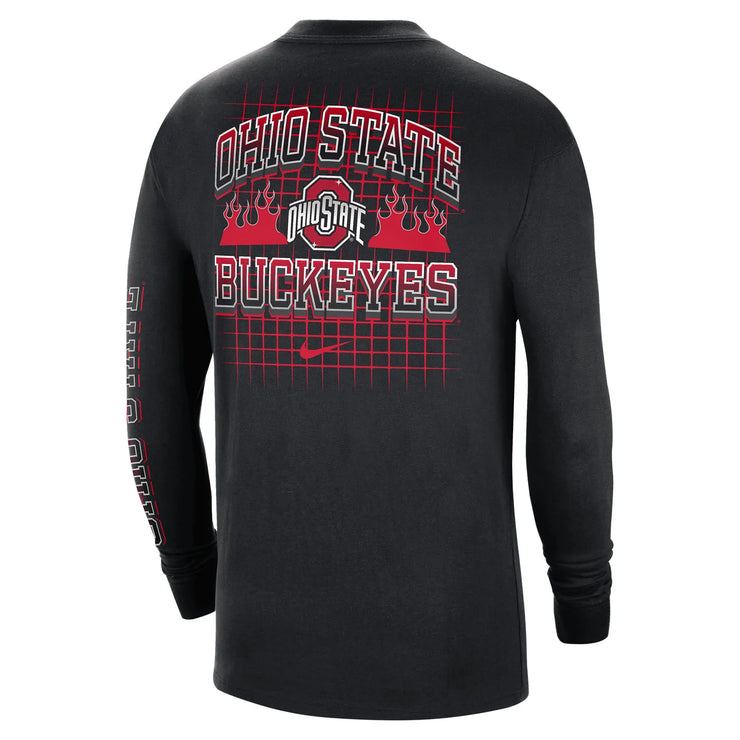 Ohio State Buckeyes Nike Campus Max 90 Tour Long Sleeve Black T-Shirt