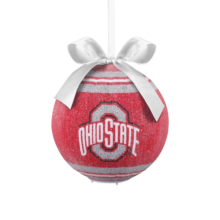 Ohio State Buckeyes LED Shatterproof Ball Scarlet Ornament