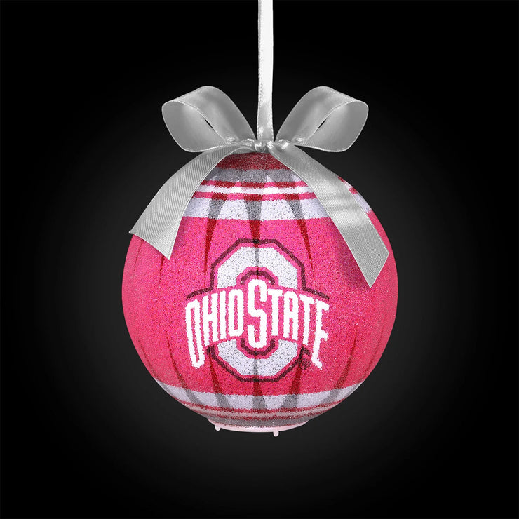 Ohio State Buckeyes LED Shatterproof Ball Scarlet Ornament