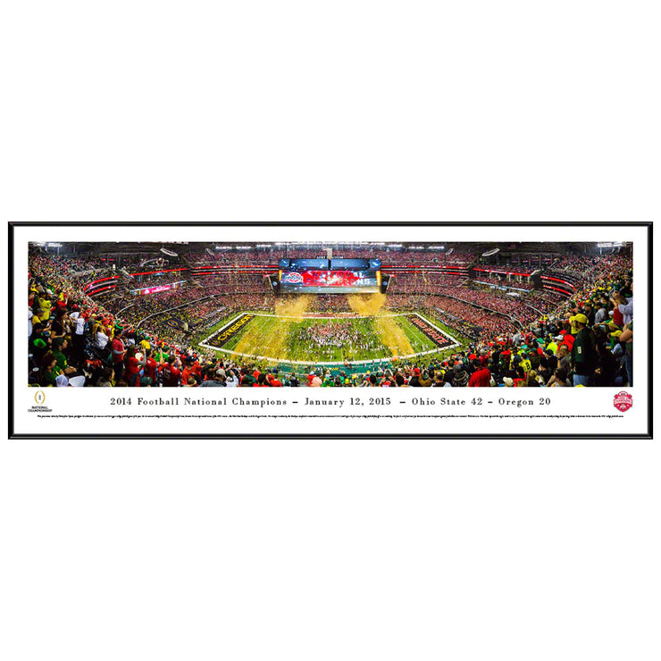 Ohio State 2014 Football National Champions Standard Framed Panorama