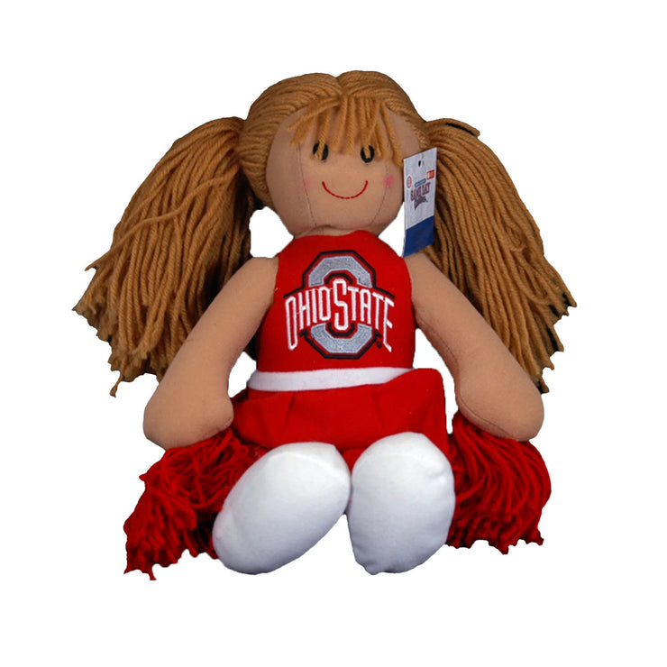 Ohio State Buckeye Cheerleader 14" Plush Doll