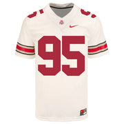 Ohio State Buckeyes Nike #95 Noah Ruggles Student Athlete White Football Jersey
