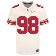 Ohio State Buckeyes Nike #98 Jake Seibert Student Athlete White Football Jersey