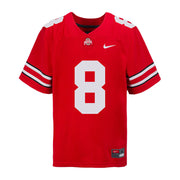 Ohio State Buckeyes Nike #8 Cade Stover Student Athlete Scarlet Football Jersey