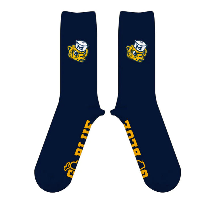 UofM - GO BLUE WOLVERBEAR SOCKS