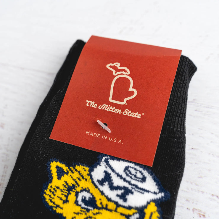 UofM - GO BLUE WOLVERBEAR SOCKS