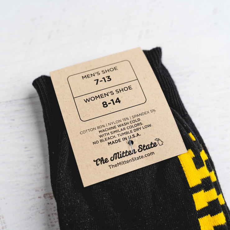 UofM - GO BLUE WOLVERBEAR SOCKS