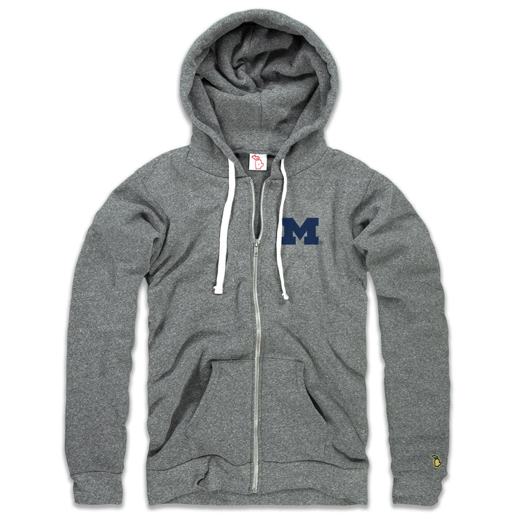 UofM - BLOCK M FLEECE ZIP-UP (UNISEX)