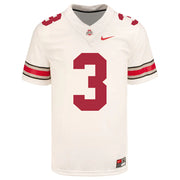 Ohio State Buckeyes Nike #3 Miyan Williams Student Athlete White Football Jersey